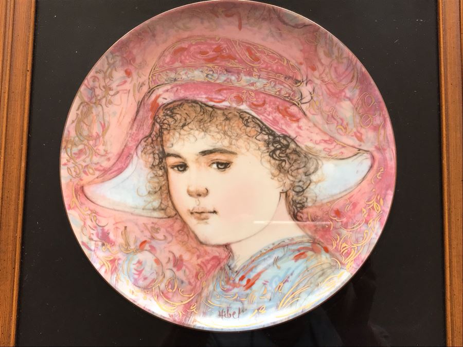 Set Of (4) 1984 Edna Hibel Limited Edition 'A Tribute To All Children' Plates: Giselle, Gerard, Todd And Wendy [Photo 3]