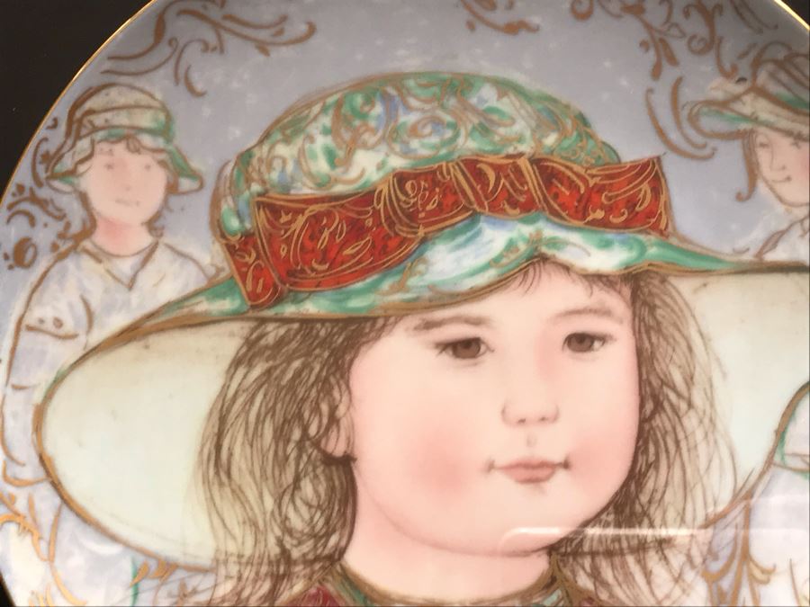 Set Of (4) 1984 Edna Hibel Limited Edition 'A Tribute To All Children' Plates: Giselle, Gerard, Todd And Wendy [Photo 17]