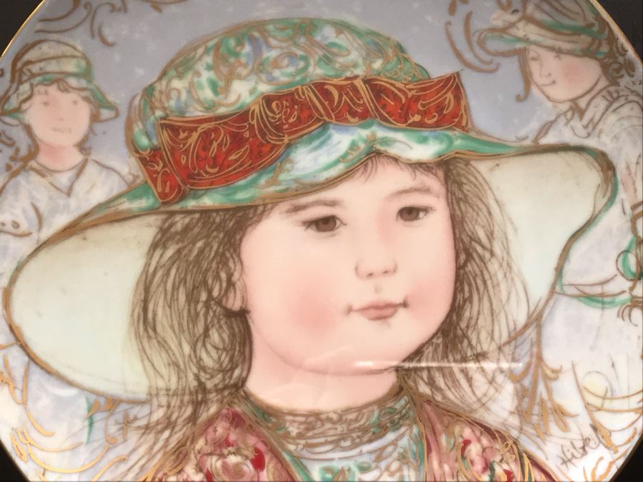 Set Of (4) 1984 Edna Hibel Limited Edition 'A Tribute To All Children' Plates: Giselle, Gerard, Todd And Wendy [Photo 10]