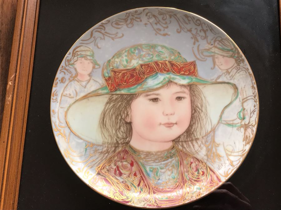 Set Of (4) 1984 Edna Hibel Limited Edition 'A Tribute To All Children' Plates: Giselle, Gerard, Todd And Wendy [Photo 15]