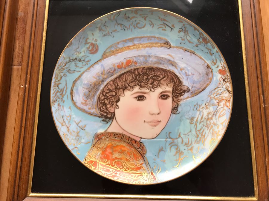 Set Of (4) 1984 Edna Hibel Limited Edition 'A Tribute To All Children' Plates: Giselle, Gerard, Todd And Wendy [Photo 12]