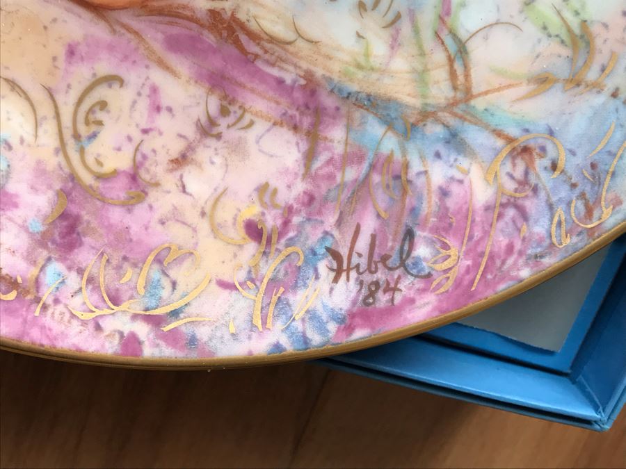 Set Of (4) Edna Hibel Limited Edition Mother's Day Plates With Boxes: 1984, 1985, 1986 And 1987 [Photo 18]