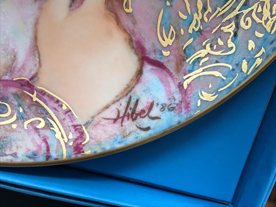 Set Of (4) Edna Hibel Limited Edition Mother's Day Plates With Boxes: 1984, 1985, 1986 And 1987 [Photo 15]