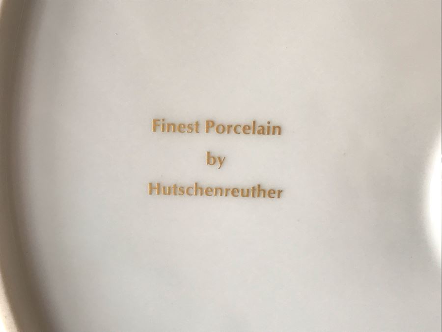 Edna Hibel Commemorative Plate 'Flower Girl Of Provence' 13 1/4' With Wooden Display Stand [Photo 13]