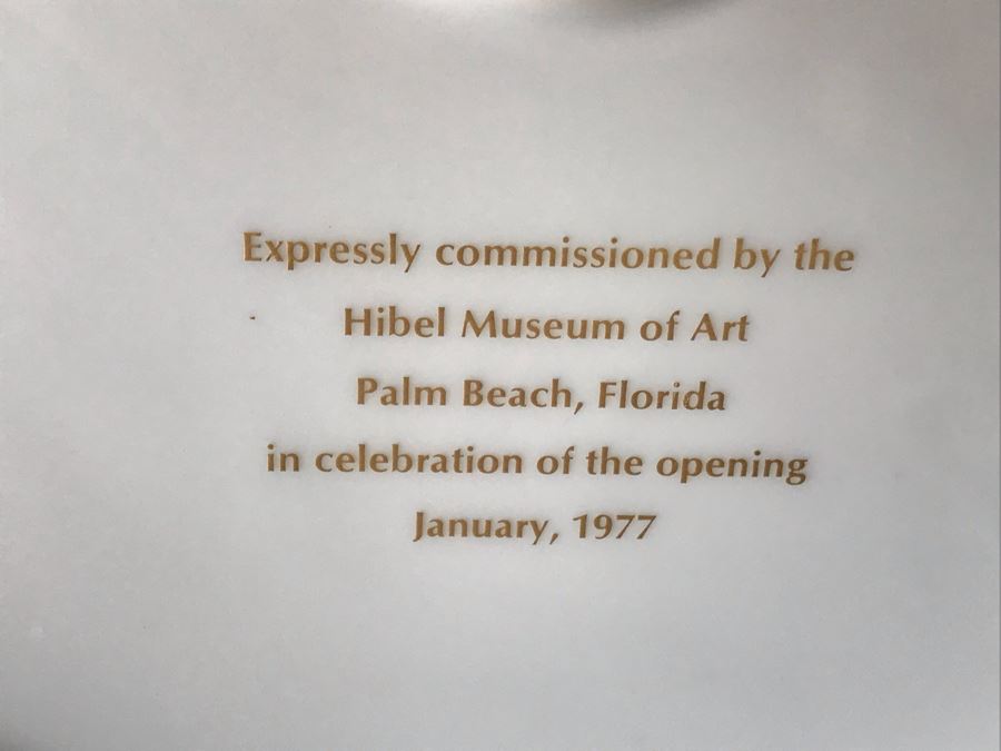 Edna Hibel Commemorative Plate 'Flower Girl Of Provence' 13 1/4' With Wooden Display Stand [Photo 12]