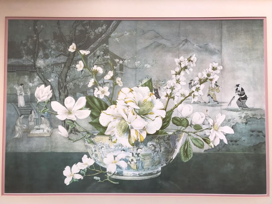 Nicely Framed Asian Print 38' X 28' [Photo 2]