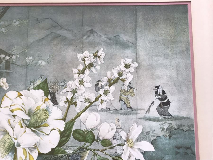Nicely Framed Asian Print 38' X 28' [Photo 6]