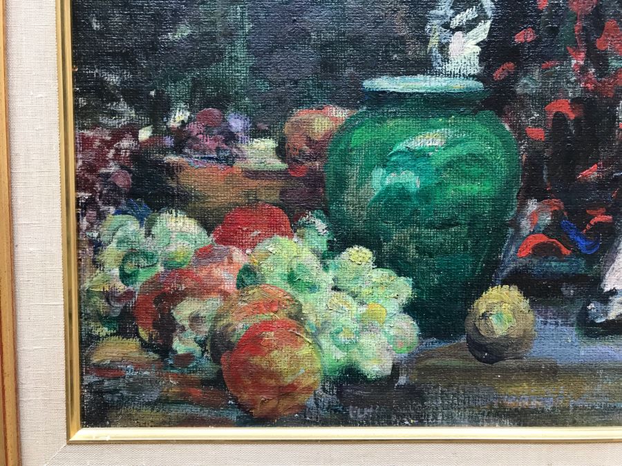 Original Portrait Still Life Oil Painting On Board By Listed Artist Florence White Williams (1888-1953) From Van Pelt Art Galleries 43' X 37' [Photo 4]