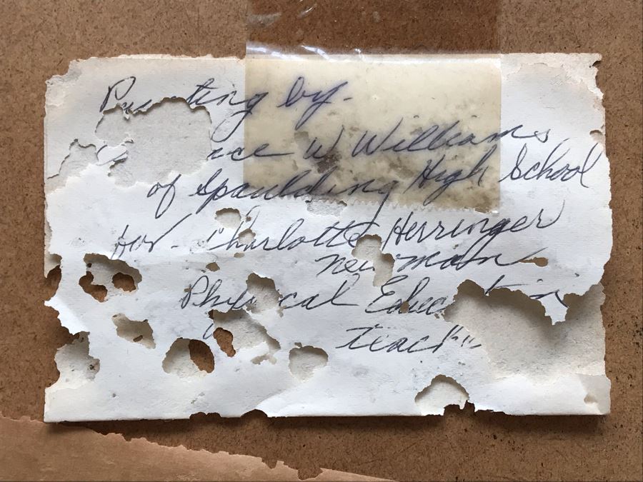 Original Portrait Still Life Oil Painting On Board By Listed Artist Florence White Williams (1888-1953) From Van Pelt Art Galleries 43' X 37' [Photo 14]