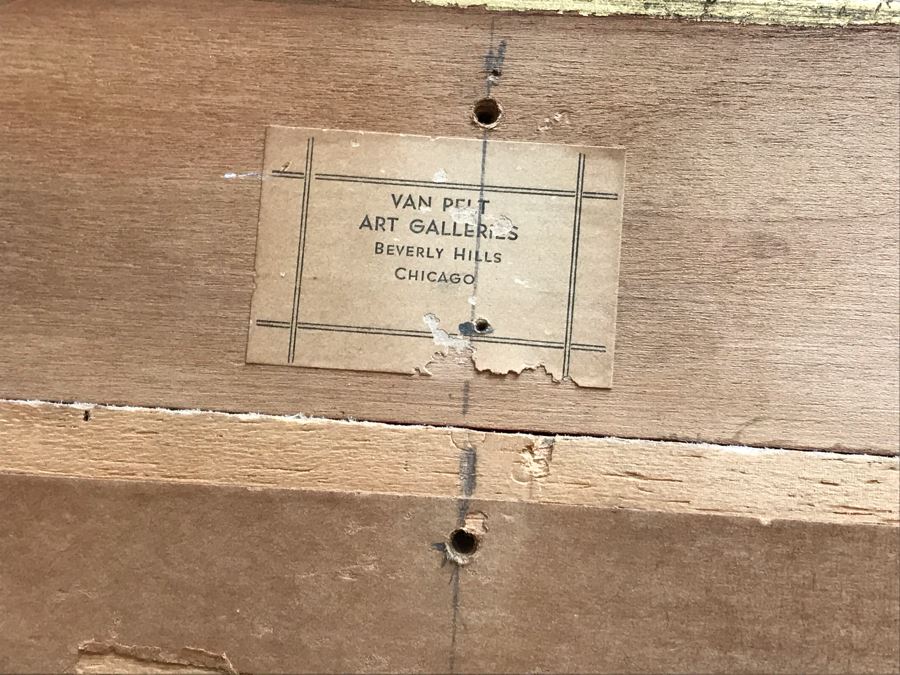 Original Portrait Still Life Oil Painting On Board By Listed Artist Florence White Williams (1888-1953) From Van Pelt Art Galleries 43' X 37' [Photo 13]