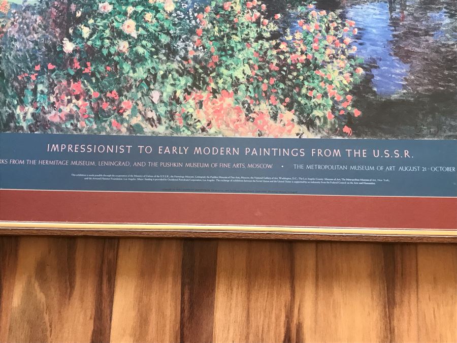 Nicely Framed Impressionist To Early Modern Paintings From The U.S.S.R. Poster From The Metropolitan Museum Of Art 1986 33' X 35' [Photo 3]