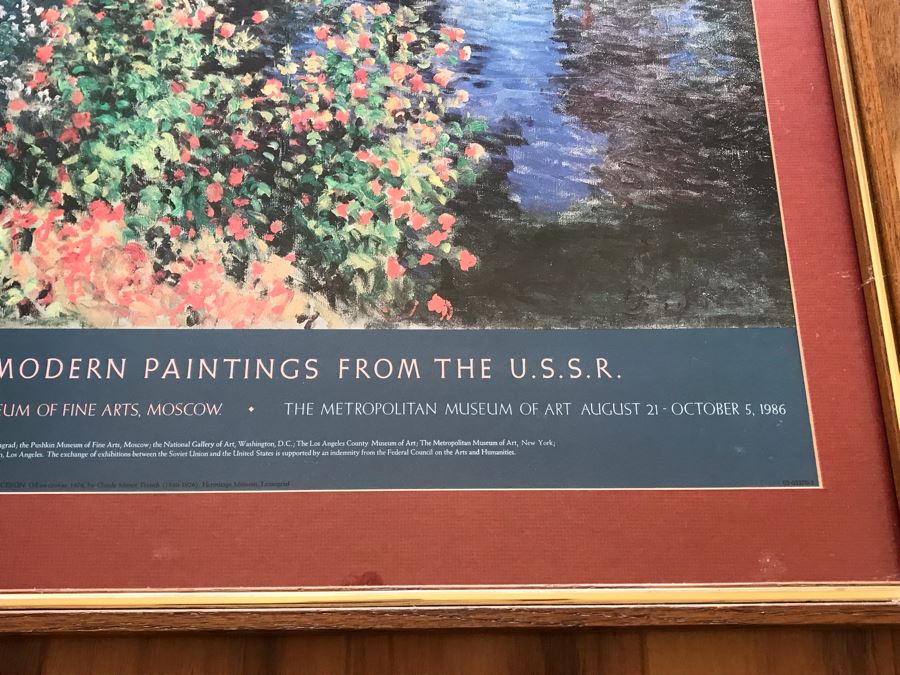Nicely Framed Impressionist To Early Modern Paintings From The U.S.S.R. Poster From The Metropolitan Museum Of Art 1986 33' X 35' [Photo 5]