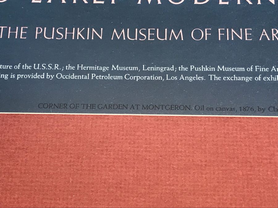 Nicely Framed Impressionist To Early Modern Paintings From The U.S.S.R. Poster From The Metropolitan Museum Of Art 1986 33' X 35' [Photo 6]