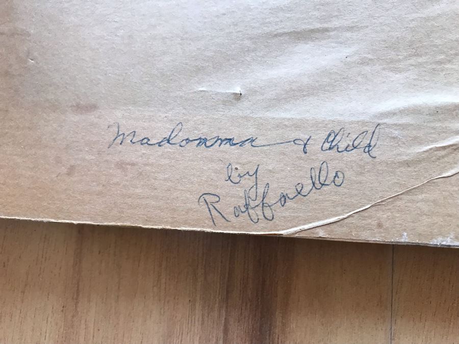 Framed Decorative Print Of Madonna And Child By Raffaello 19.5' X 24.5' [Photo 7]