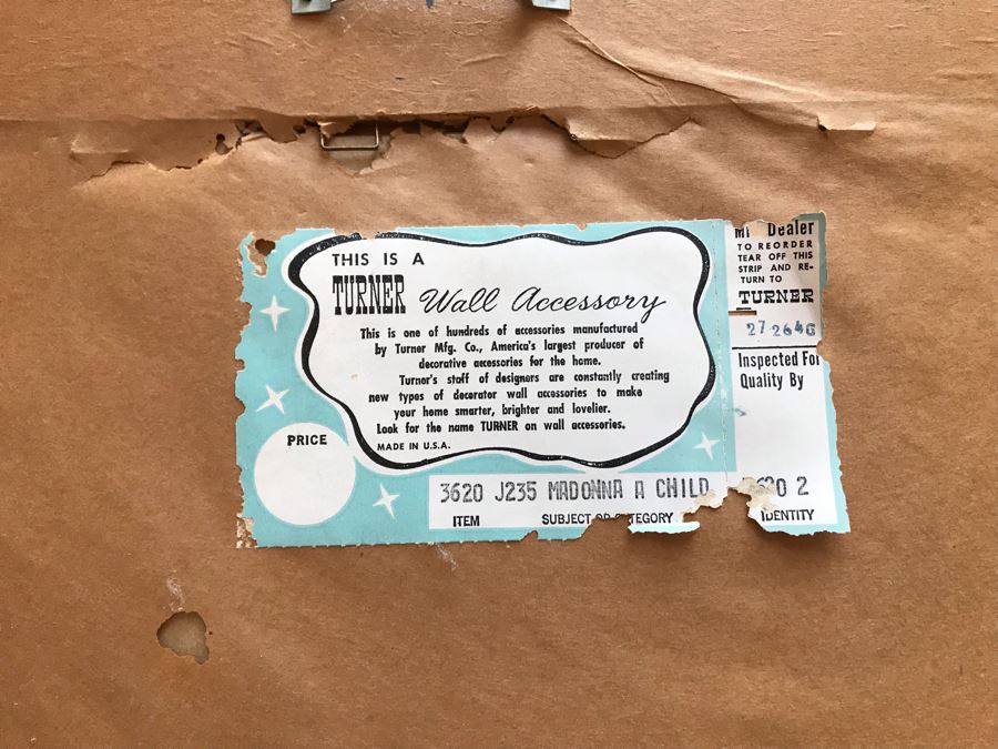 Framed Decorative Print Of Madonna And Child By Raffaello 19.5' X 24.5' [Photo 6]