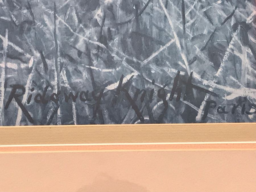 Large Framed Print With Overhead Light By Daniel Ridgway Knight Paris 34' X 44'  [Photo 6]