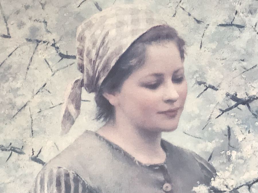 Large Framed Print With Overhead Light By Daniel Ridgway Knight Paris 34' X 44'  [Photo 8]