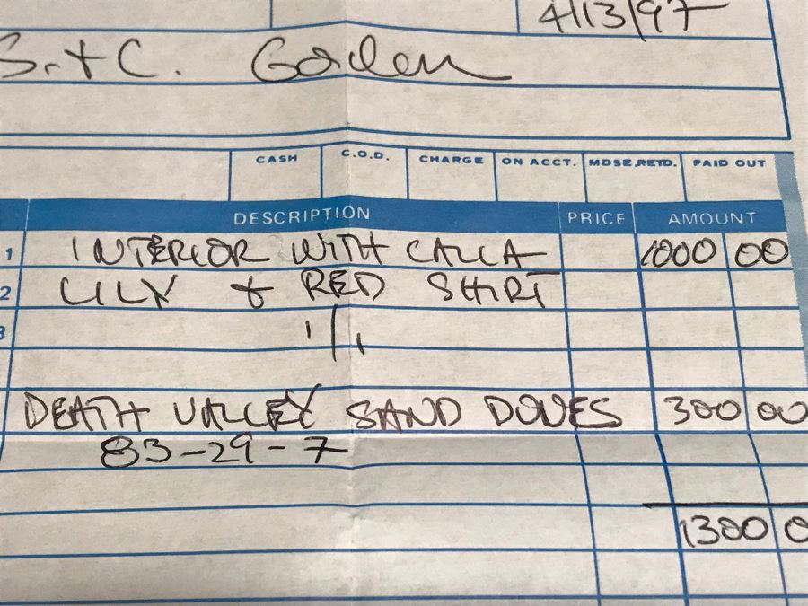 Eric Blau Photographic Print Of Interior With Calla Lily And Red Shirt Limited To Edition Of Only 1 Frame Measures 10' X 8' - Client Paid $1,000 [Photo 13]