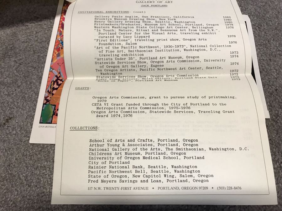 Original Artwork By Listed Artist Jack Portland Frame Measures 18' X 14' [Photo 21]