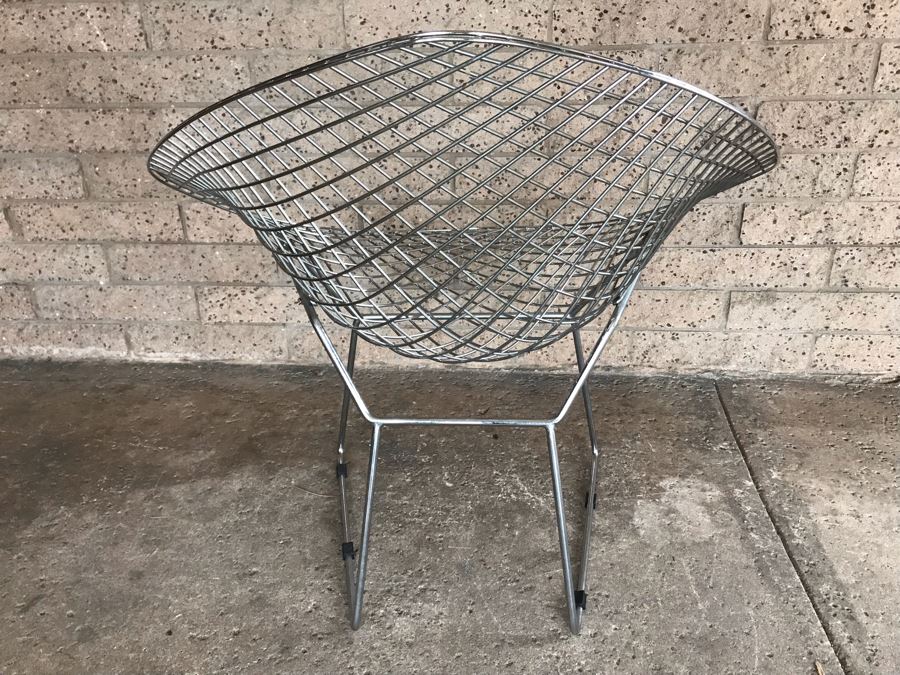 Reproduction Knoll Bertoia Diamond Chair - Note That Chair Is Missing Several Brackets And Screws On One Side - See Photos [Photo 6]