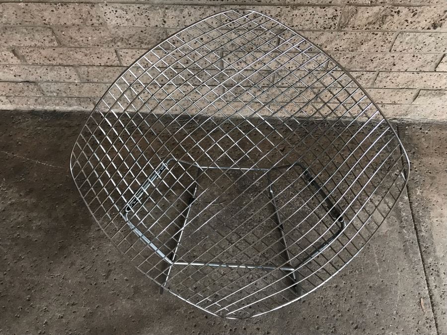 Reproduction Knoll Bertoia Diamond Chair - Note That Chair Is Missing Several Brackets And Screws On One Side - See Photos [Photo 9]