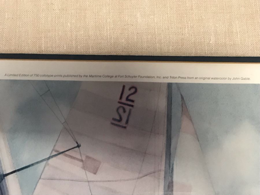 Pair Of Pencil Signed Dennis Conner Yacht Sailing Prints: Limited Edition Print Titled 'Pacific Combat' By John Gable (Pencil Signed By John Gable) And Stars & Strips Print [Photo 13]
