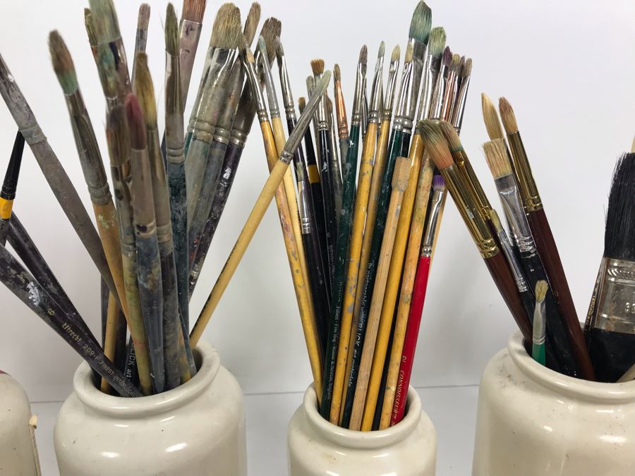 Huge Supply Of Artist's Brushes From Local Plein Air Painter Donald 'David' Ainsley's Estate [Photo 5]