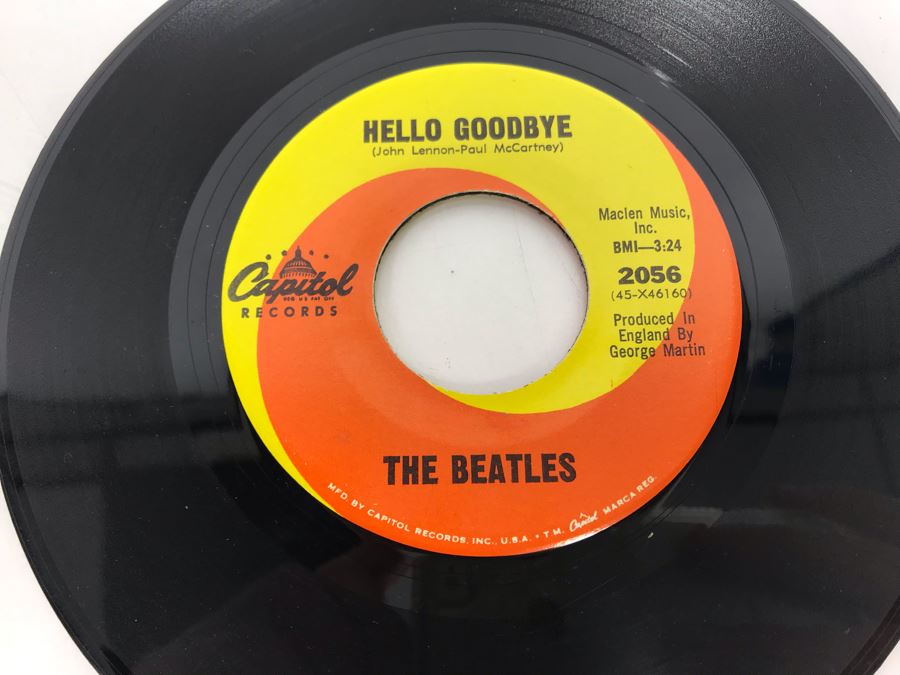 The Beatles Hello Goodbye And I Am The Walrus Capital Records 45RPM Vinyl Record 2056 With Record Sleeve [Photo 6]