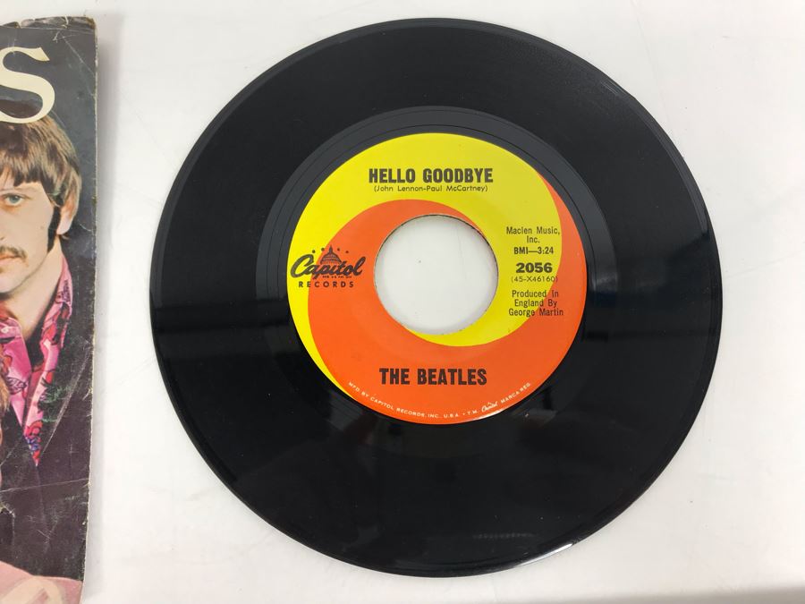 The Beatles Hello Goodbye And I Am The Walrus Capital Records 45RPM Vinyl Record 2056 With Record Sleeve [Photo 5]