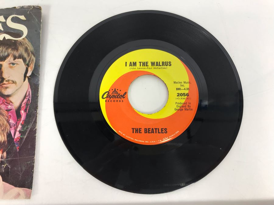 The Beatles Hello Goodbye And I Am The Walrus Capital Records 45RPM Vinyl Record 2056 With Record Sleeve [Photo 3]