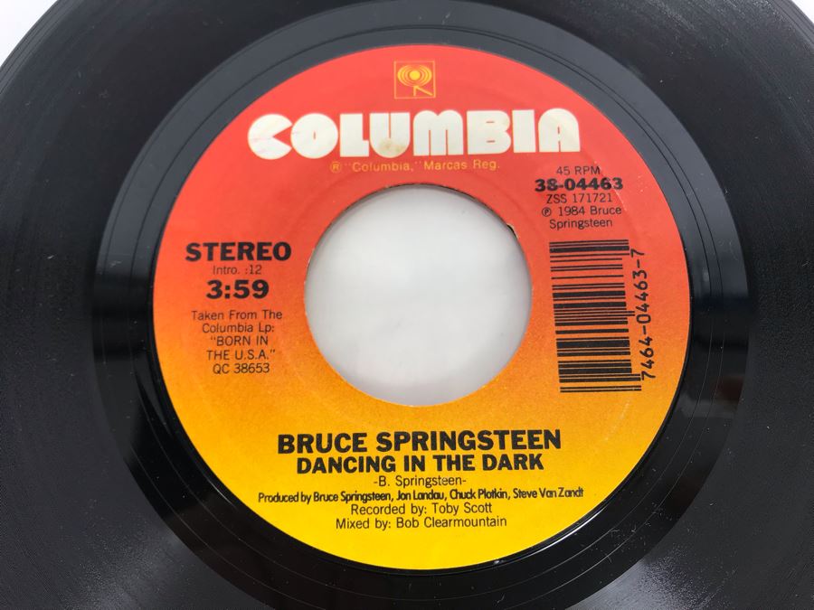 Bruce Springsteen Dancing In The Dark And Pink Cadillac Columbia 45RPM Vinyl Record 38-04463 [Photo 2]