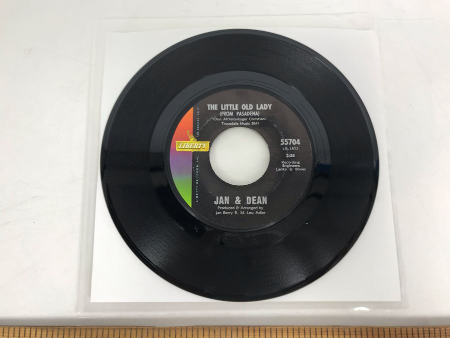 Jan & Dean The Little Old Lady (From Pasadena) And My Mighty G. T. O. 45RPM Vinyl Record 55704 Liberty Records
