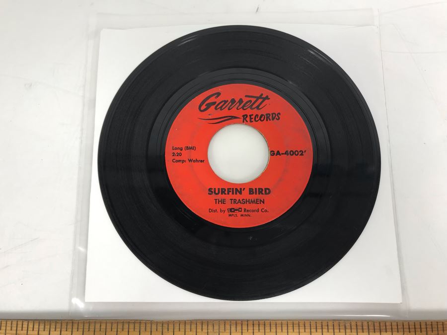 The Trashmen Surfin' Bird And King Of The Surf 45RPM Vinyl Record Garrett Records GA-4002