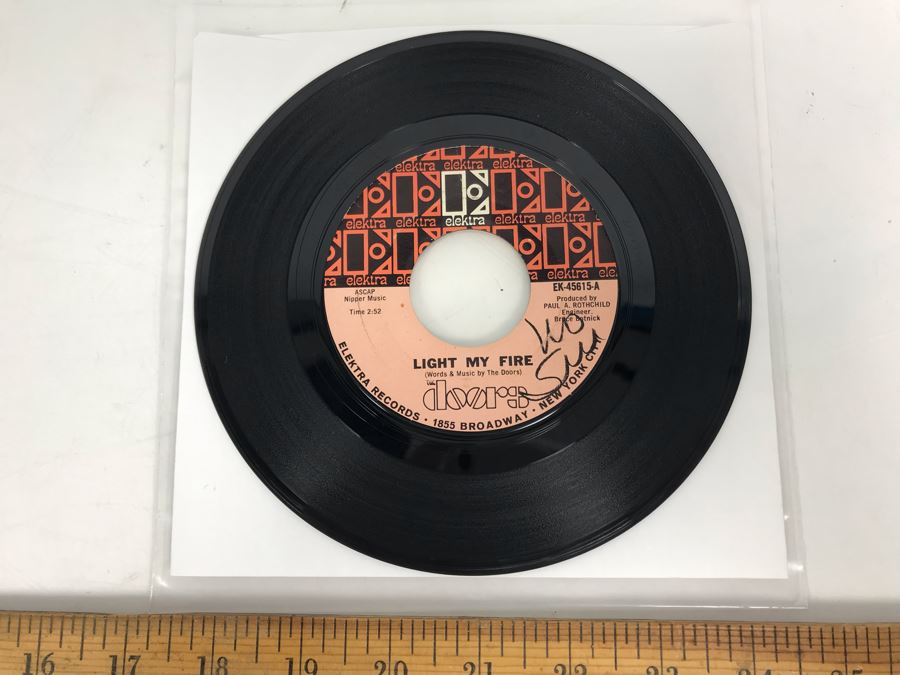 The Doors Light My Fire And The Crystal Ship 45PRM Vinyl Record Elektra Records EK-45615