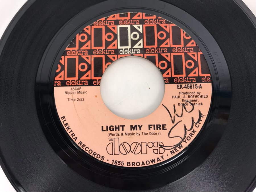 The Doors Light My Fire And The Crystal Ship 45PRM Vinyl Record Elektra Records EK-45615 [Photo 2]