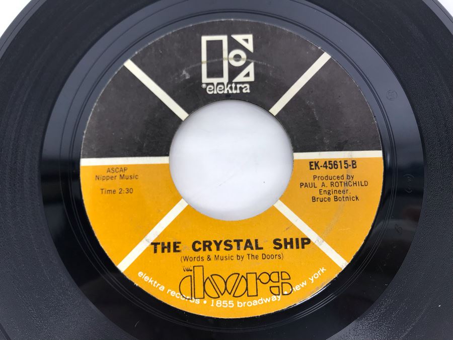 The Doors Light My Fire And The Crystal Ship 45PRM Vinyl Record Elektra Records EK-45615 [Photo 4]