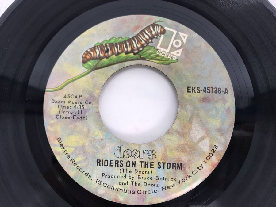 (2) Copies Of The Doors Riders On The Storm And Changeling 45RPM Vinyl Records EKS-45738 Elekra Records [Photo 6]