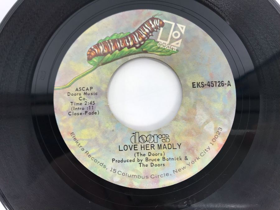 (2) Copies Of The Doors Love Her Madly And (You Need Meat) Don't Go No Further 45RPM Vinyl Records EKS-45726 Elektra Records [Photo 3]