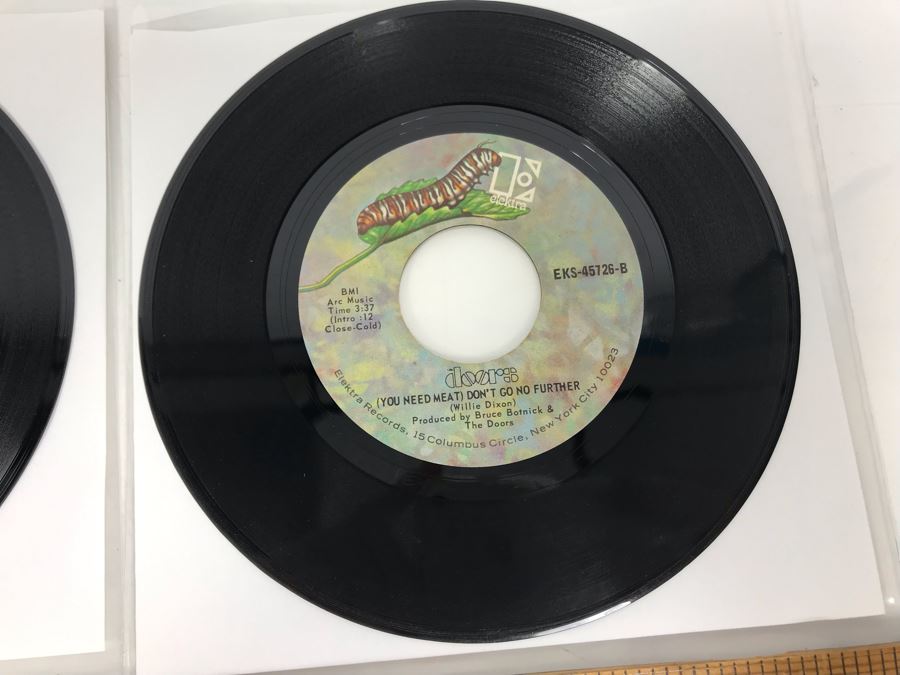 (2) Copies Of The Doors Love Her Madly And (You Need Meat) Don't Go No Further 45RPM Vinyl Records EKS-45726 Elektra Records [Photo 4]