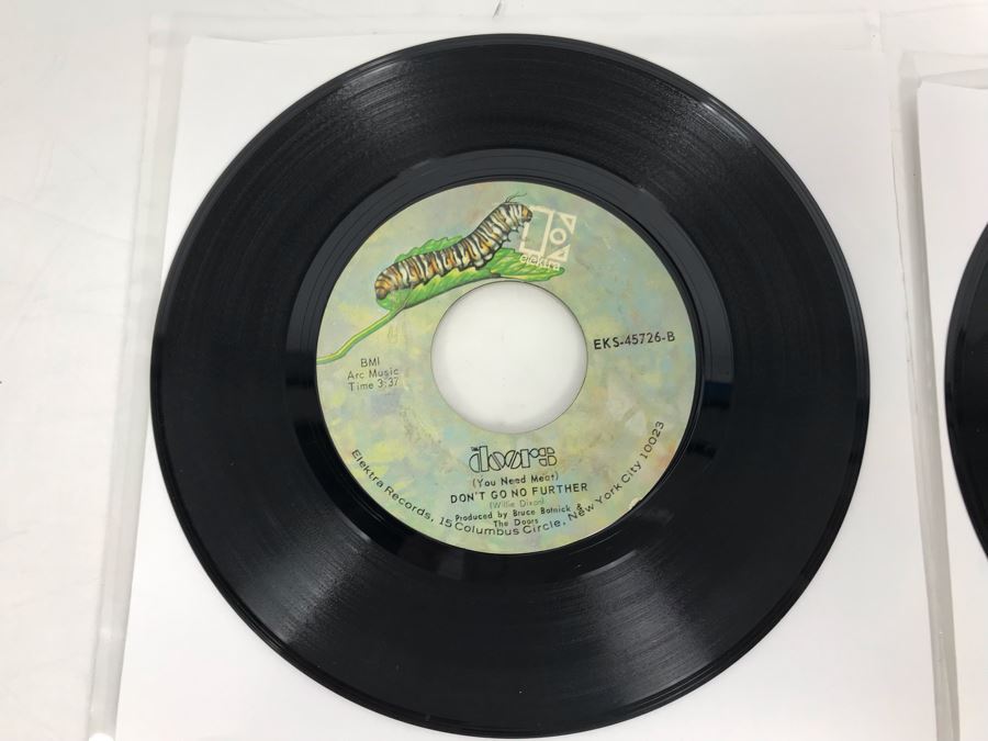 (2) Copies Of The Doors Love Her Madly And (You Need Meat) Don't Go No Further 45RPM Vinyl Records EKS-45726 Elektra Records [Photo 8]