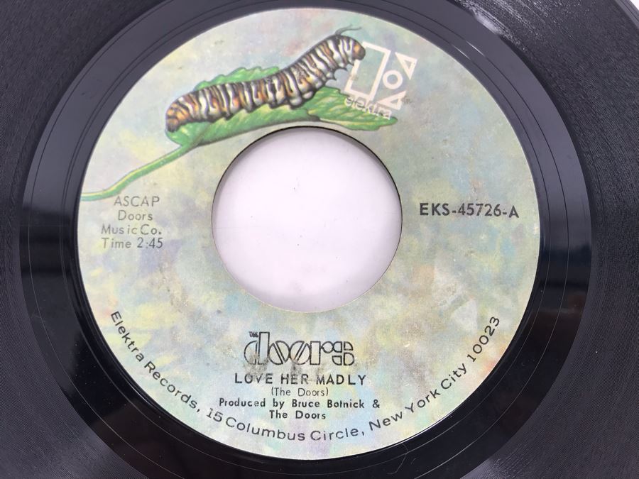 (2) Copies Of The Doors Love Her Madly And (You Need Meat) Don't Go No Further 45RPM Vinyl Records EKS-45726 Elektra Records [Photo 7]