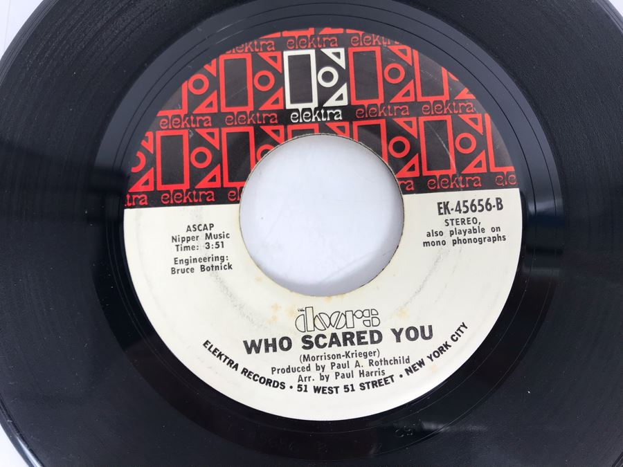The Doors Love Me Two Times And Moonlight Drive EK-45624; Wishful Sinful And Who Scared You EK-45656 45RPM Vinyl Records Elektra Records [Photo 9]