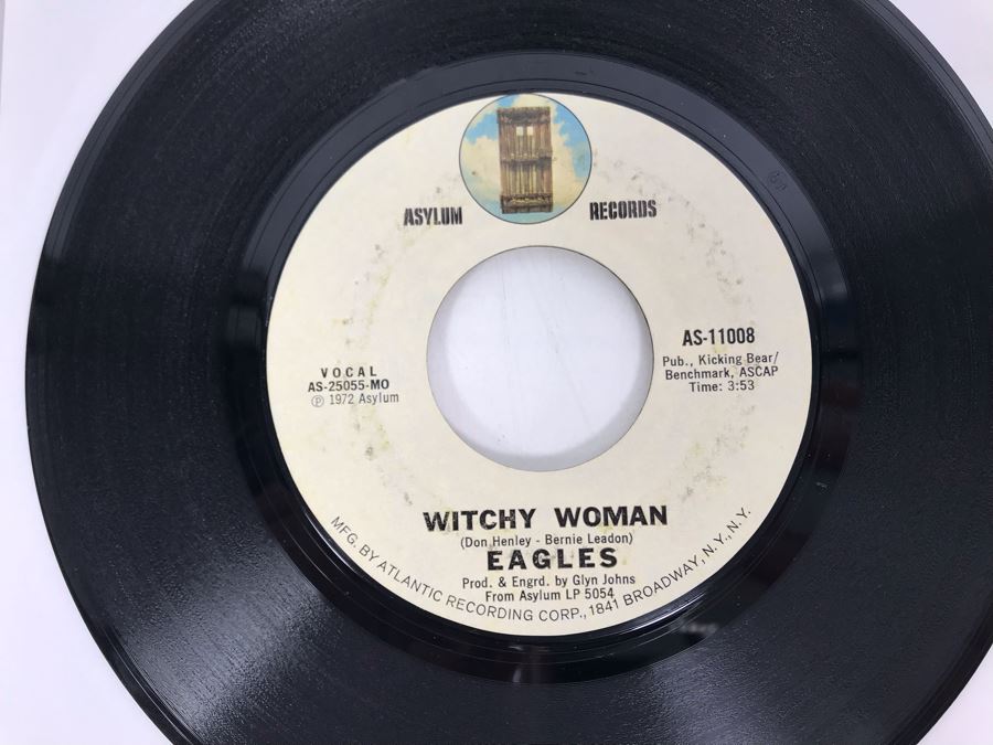 The Eagles Witchy Woman And Earlybid AS-11008 And Life In The Fast Land And The Last Resort E-45403 45RPM Vinyl Records Asylum Records [Photo 3]