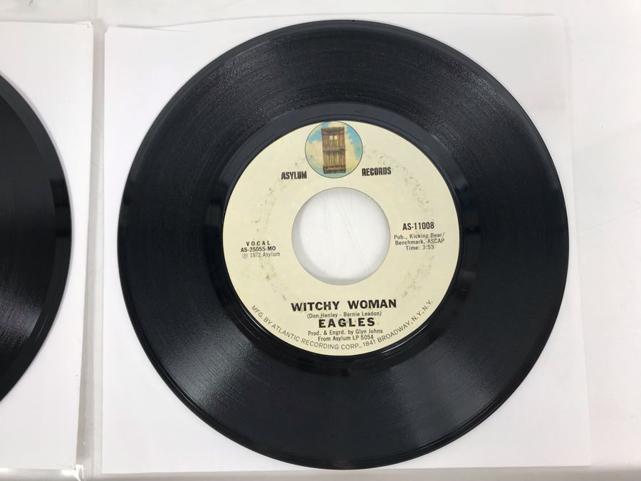 The Eagles Witchy Woman And Earlybid AS-11008 And Life In The Fast Land And The Last Resort E-45403 45RPM Vinyl Records Asylum Records [Photo 2]