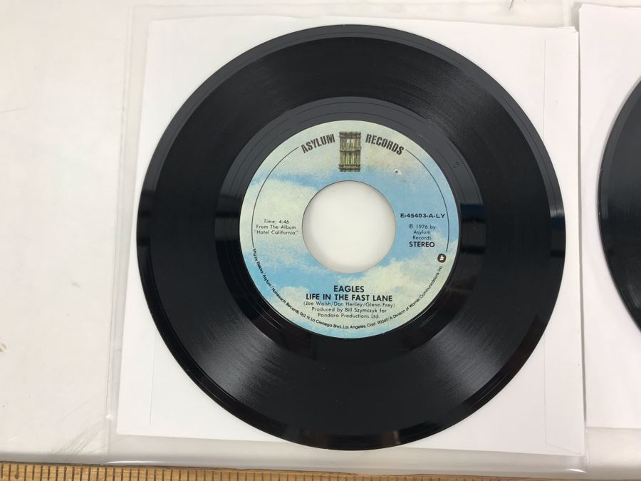 The Eagles Witchy Woman And Earlybid AS-11008 And Life In The Fast Land And The Last Resort E-45403 45RPM Vinyl Records Asylum Records [Photo 6]