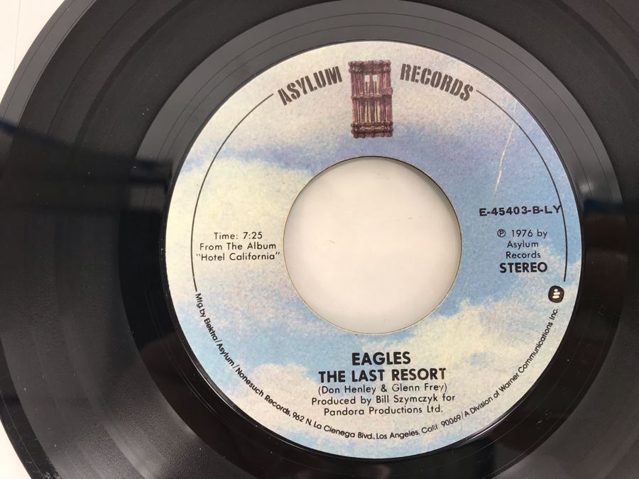 The Eagles Witchy Woman And Earlybid AS-11008 And Life In The Fast Land And The Last Resort E-45403 45RPM Vinyl Records Asylum Records [Photo 9]