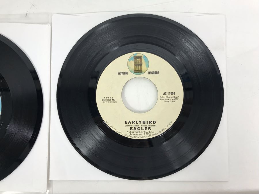 The Eagles Witchy Woman And Earlybid AS-11008 And Life In The Fast Land And The Last Resort E-45403 45RPM Vinyl Records Asylum Records [Photo 4]