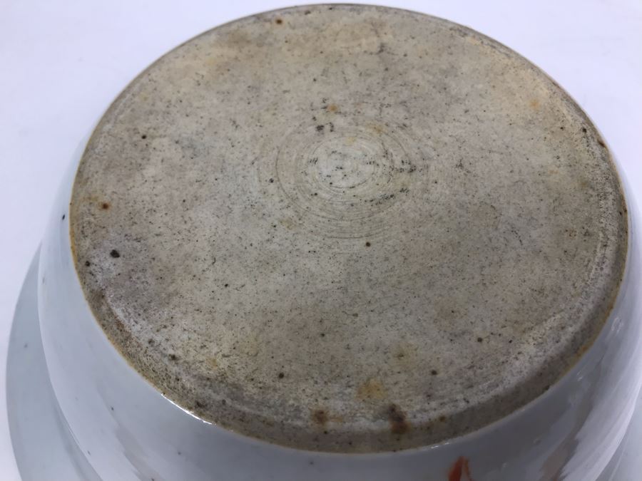 Antique Chinese Famille Rose Porcelain Basin Bowl 10.5'D [Photo 13]