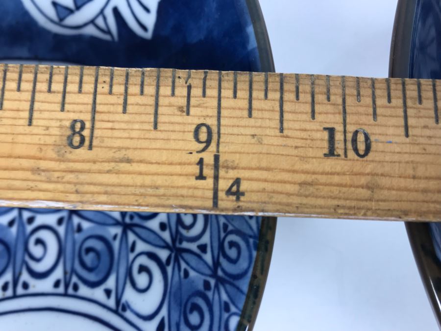 Pair Of Signed Vintage Japanese Bowls 9.5'D [Photo 7]