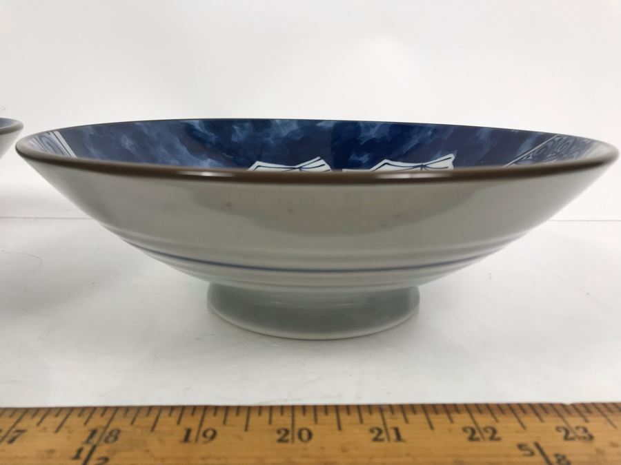 Pair Of Signed Vintage Japanese Bowls 9.5'D [Photo 4]